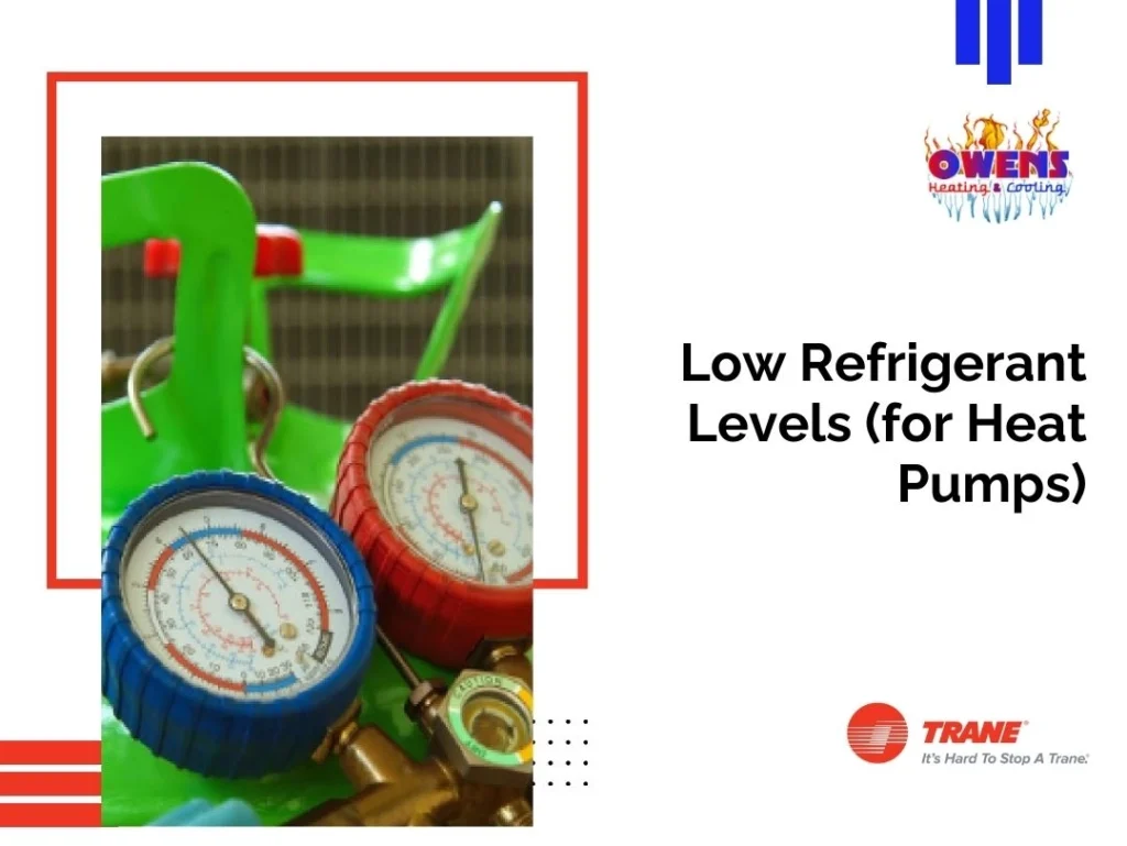 5. Low Refrigerant Levels For Heat Pumps